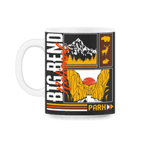 Load image into Gallery viewer, Big Bend National Park Shirt, Chisos Mountain Tee, US Texas Vintage - 11oz Mug - Black on White