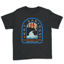 Load image into Gallery viewer, Hot Spring National Park Shirt, Arkansas USA EST 1932 Tee, Restful - Youth Tee - Black