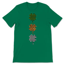 Load image into Gallery viewer, St Patrick's Day Three Shamrocks Leopard Green White Buffalo Plaid