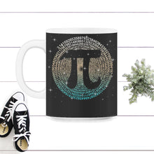 Load image into Gallery viewer, Pi 3.1415926535897 Shirt, Funny Pi Spiral Number Symbol Gift, Pi 3.14 - 11oz Mug - Black on White