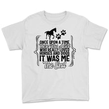 Load image into Gallery viewer, Horse Dog Shirt, Girl Who Love Horse And Dogs, Horseback Riding Gift,