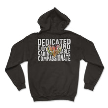 Load image into Gallery viewer, Lunch Lady Shirt, Dedicated Loyal Kind Caring Heart Tee, Cafeteria - Hoodie - Black