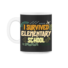 Load image into Gallery viewer, I Survived Elementary School Shirt, Vintage Graduation Gift End Of - 11oz Mug - Black on White