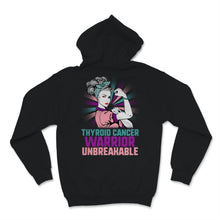 Load image into Gallery viewer, Thyroid Cancer Warrior Unbreakable Strong Woman Pink Purple Ribbon
