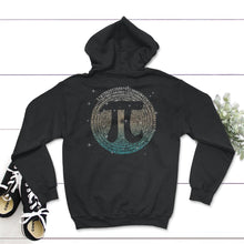 Load image into Gallery viewer, Pi 3.1415926535897 Shirt, Funny Pi Spiral Number Symbol Gift, Pi 3.14 - Hoodie - Black