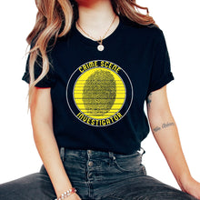 Load image into Gallery viewer, Police Shirt, Crime Scene Investigator Tee, Enforce Laws Investigate - Unisex T-Shirt - Black