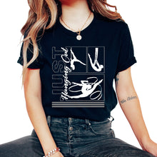 Load image into Gallery viewer, Aerialists Circus Shirt, Just Hanging Out Trapeze Artist Tee, Flying - Unisex T-Shirt - Black