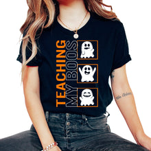 Load image into Gallery viewer, Halloween Shirt, Teaching My Boos Cute Ghost Teacher Tee, School - Unisex T-Shirt - Black