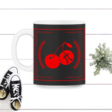 Load image into Gallery viewer, Pi Day Shirt, Cherry Pi Day, Funny Math Teacher Gift, 3.14 Math Geek - 11oz Mug - Black on White
