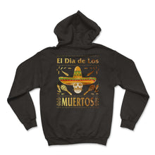 Load image into Gallery viewer, El Dia de Los Muertos Day of the Dead El Jefe Sugar Skull Mexican Hat - Hoodie - Black