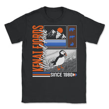 Load image into Gallery viewer, Kenai Fjords National Park Shirt, Alaska Park Since 1980, Puffin Bird - Unisex T-Shirt - Black