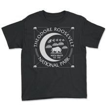 Load image into Gallery viewer, Theodore Roosevelt National Park, North Dakota Est 1978, National - Youth Tee - Black