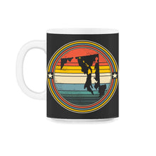 Load image into Gallery viewer, Maryland Hawaii Roots Hawaiian Map Vintage T-Shirt - 11oz Mug - Black on White