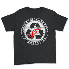 Load image into Gallery viewer, Transplant Shirt, Contains Recycled Parts Donatelife Tee, - Youth Tee - Black