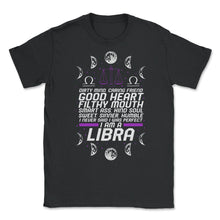 Load image into Gallery viewer, Zodiac Sign Shirt, I Am A Libra Zodiac Sign Tee, Horoscope Astrology - Unisex T-Shirt - Black