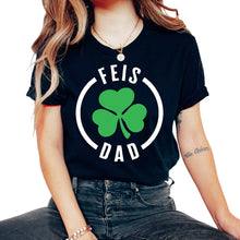 Load image into Gallery viewer, Father Shirt, Feis Dad Three Leaf Clover Lucky Pocket Tee, St. - Unisex T-Shirt - Black