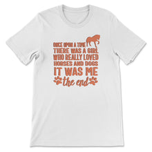 Load image into Gallery viewer, Horse Dog Shirt, Girl Who Love Horse And Dogs, Horseback Riding Gift,