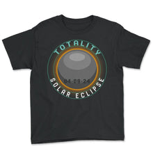 Load image into Gallery viewer, Solar Eclipse Shirt, Totality Solar Eclipse Tee, Lunar Eclipse - Youth Tee - Black