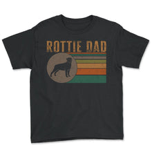 Load image into Gallery viewer, Father Shirt, Rottie Dad Tee, Protector Provider Disciplinarian, - Youth Tee - Black