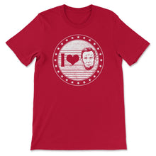 Load image into Gallery viewer, 4th Of July Shirt, I Love Abe Lincoln 16th President Tee, - Unisex T-Shirt - Red