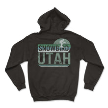 Load image into Gallery viewer, Skiing Shirt, Snowbird Utah Skiing Vintage Design Tee, Snowboarding - Hoodie - Black