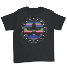 Load image into Gallery viewer, Cinco De Mayo Shirt, Mustache Mexican Hat, May 5th Fiesta Mexico - Youth Tee - Black