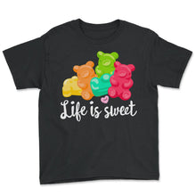 Load image into Gallery viewer, Jelly Gummies T-shirt Soft Sugar Candy Fruity Juicy Kids Gummy candy - Youth Tee - Black