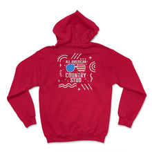 Load image into Gallery viewer, 4th Of July Shirt, All American Country Stud USA Flag Sunglasses - Hoodie - Red