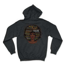 Load image into Gallery viewer, Happy Mother’s Day Shirt, Black Mom Queen Afro African Tee, Women's - Hoodie - Black