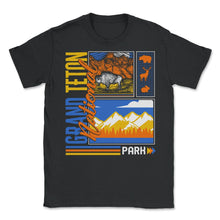 Load image into Gallery viewer, Grand Teton National Park Shirt, Wyoming Mountain Tee, Animal Outdoor - Unisex T-Shirt - Black