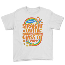 Load image into Gallery viewer, Kindergarten Shirt, Straight Outta Kindergarten Class Of 2022, Pre-K - Youth Tee - White