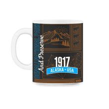 Load image into Gallery viewer, Denali National Park Shirt, Alaska Moose USA 1917 Preserve, Animal - 11oz Mug - Black on White