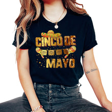 Load image into Gallery viewer, Happy Cinco De Mayo Mexican Vintage Men Women Mexico Fiesta Taco - Unisex T-Shirt - Black