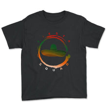 Load image into Gallery viewer, Cinco De Mayo Shirt, Fiesta Squad Down To Fiesta, May 15 Mexican - Youth Tee - Black