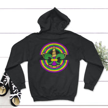 Load image into Gallery viewer, Mardi Gras Unicorn Face, Mardi Gras Shirt, New Orleans Gift, Womens - Hoodie - Black