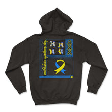 Load image into Gallery viewer, World Down Syndrome Day Shirt, Rock Your Socks Down Syndrome Ribbon - Hoodie - Black