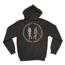 Load image into Gallery viewer, Occupational Therapy Shirt, Physical Therapy Helps You Walk - Hoodie - Black