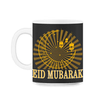 Load image into Gallery viewer, Eid Mubarak Shirt, Crescent And Star Mosque Ramadan Kareem, Islamic - 11oz Mug - Black on White