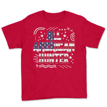 Load image into Gallery viewer, 4th Of July All American Hunter T Shirt - Youth Tee - Red
