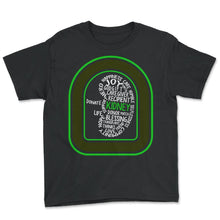 Load image into Gallery viewer, Organ Donation Awareness, Kidney Transplant Donation Tee, Kidney - Youth Tee - Black