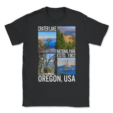 Load image into Gallery viewer, Crater Lake National Park ESTD. 1902 Shirt, Oregon US Lake Tee, - Unisex T-Shirt - Black