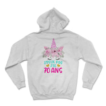 Load image into Gallery viewer, Enfant T Shirt 70 Ans Fille Anniversaire Cadeau Licorne T Shirt copy - Hoodie - White