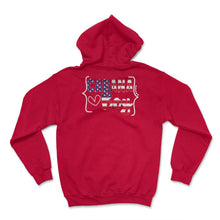 Load image into Gallery viewer, 4th Of July Shirt, All American Cabana Boy Flag Independence Day USA - Hoodie - Red