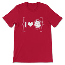 Load image into Gallery viewer, 4th Of July Shirt, I Love Abe Lincoln 16th President Tee, - Unisex T-Shirt - Red