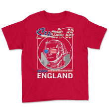 Load image into Gallery viewer, 4th Of July Shirt, Suck It England George Washington USA Flag - Youth Tee - Red