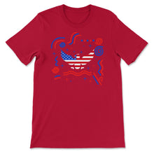Load image into Gallery viewer, 4th Of July Shirt, Independence Day, USA Flag Eagle Mullet Freedom - Unisex T-Shirt - Red