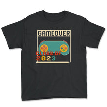 Load image into Gallery viewer, Game Over Class Of 2023 Shirt, Video Games Vintage Teacher Graduation - Youth Tee - Black
