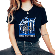 Load image into Gallery viewer, Police Shirt, The Legend Has Retired Tee, Law Enforcement, - Unisex T-Shirt - Black