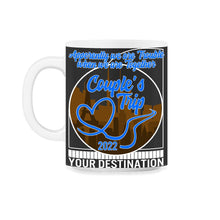 Load image into Gallery viewer, Couple's Trip 2022 Shirt, We Are Trouble When We Are Together Funny - 11oz Mug - Black on White