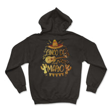 Load image into Gallery viewer, Happy Cinco De Mayo Mexican Flag Vintage Men Women Mexico Fiesta Taco - Hoodie - Black